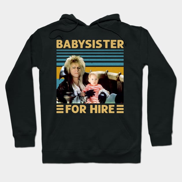 Jareth Goblin King Babysister For Hire Hoodie by PopcornShow